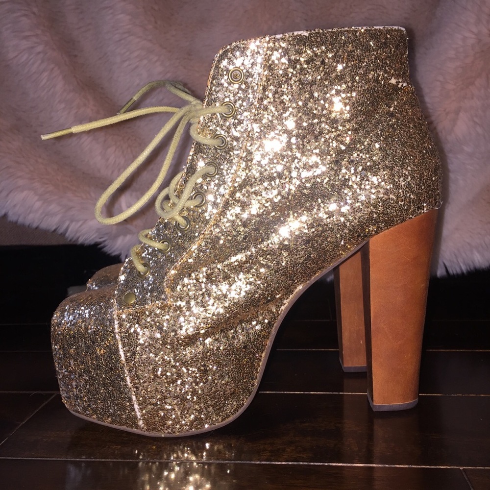 Jeffrey Campbell Lita's in gold