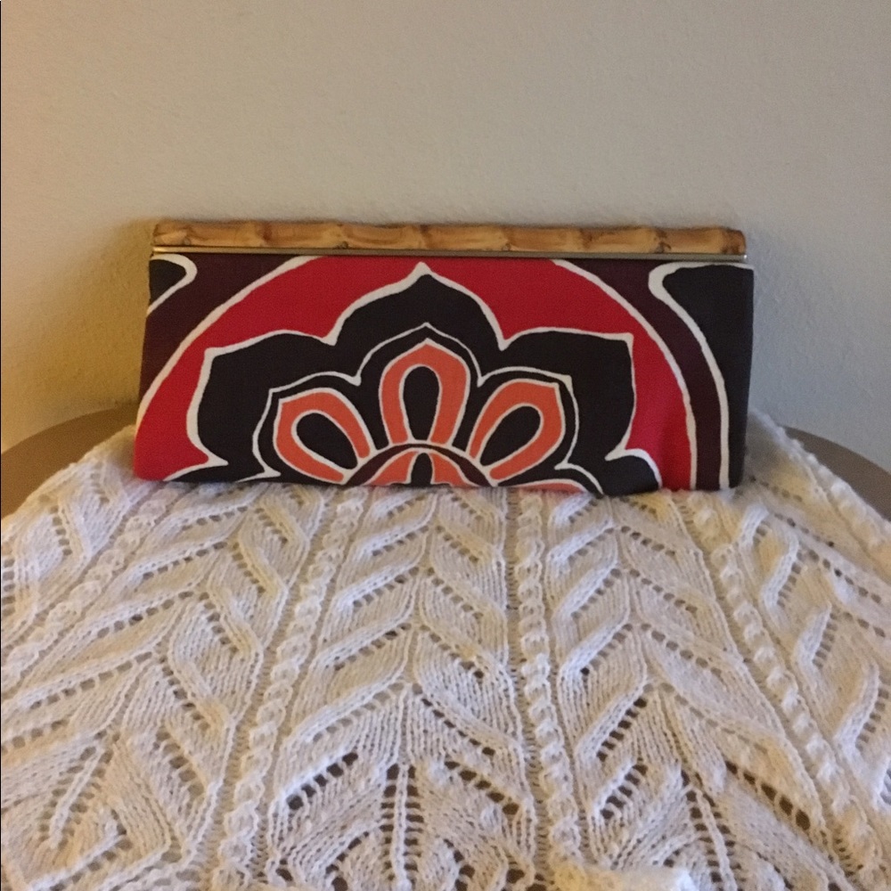 Vintage Banana Republic Red/Brown Clutch