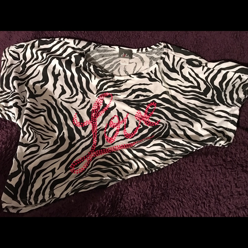 Zebra print crop top.