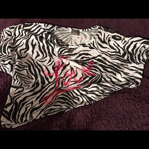 Zebra print crop top.