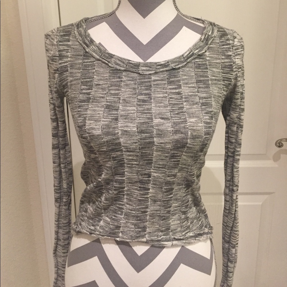 Silence+Noise space dye long sleeve sweater