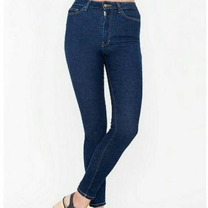 American Apparel Dark Stone Wash Skinny Jeans