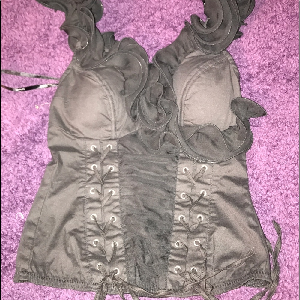 Black floral type Laced Top