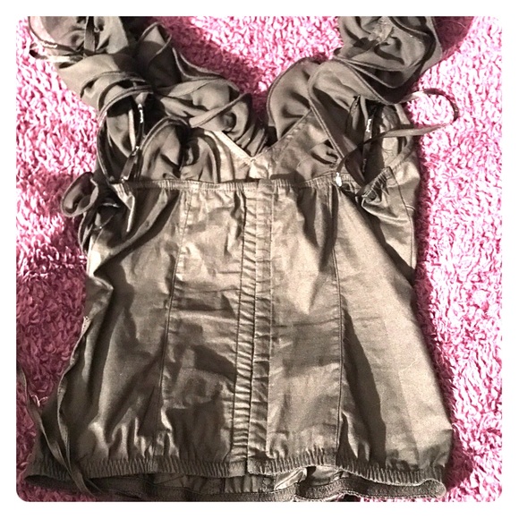 Black floral type Laced Top - Picture 2 of 2