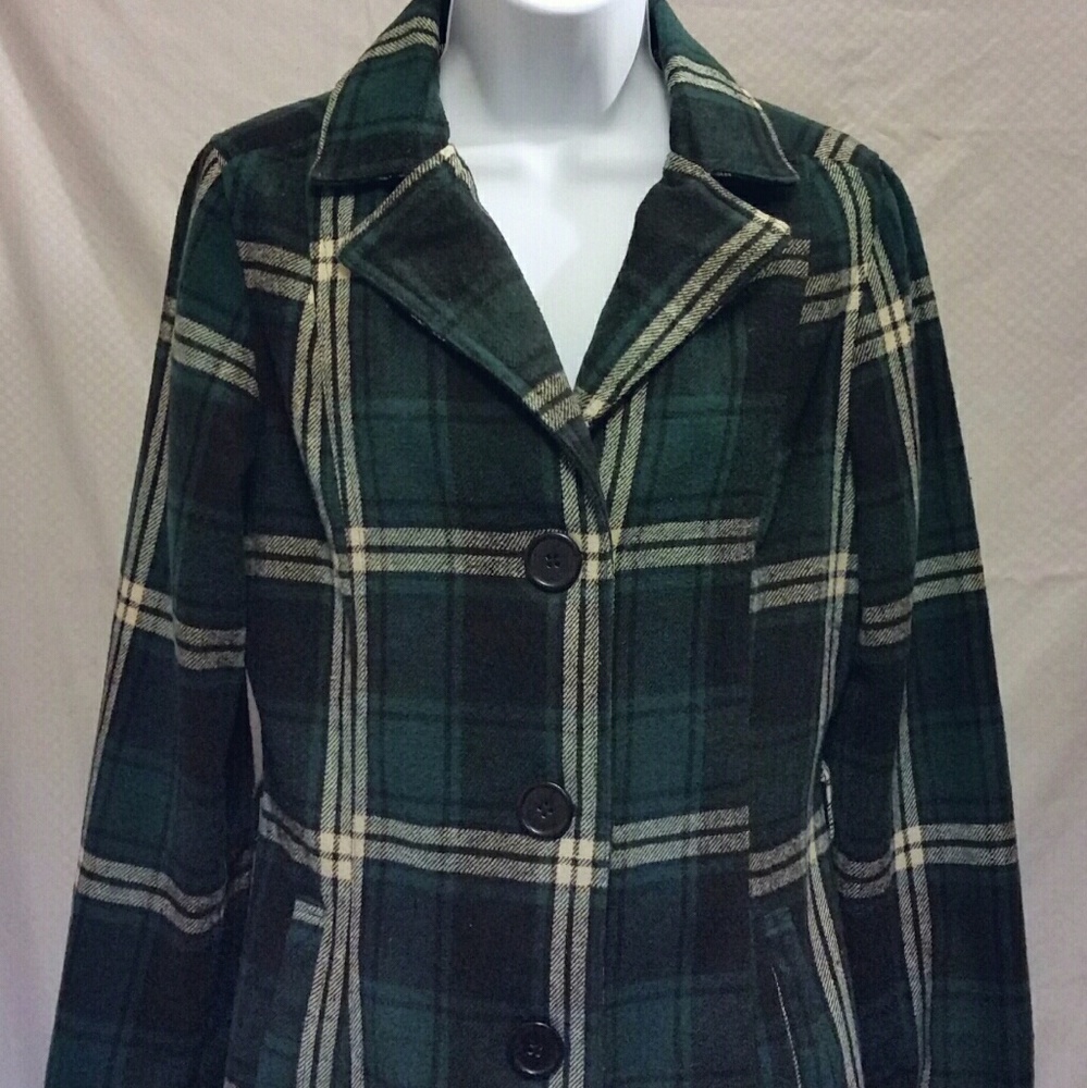 Jou Jou Plaid Peacoat