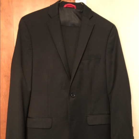 Men's Black Alfani Suit Coat 38R and Pants 32/30