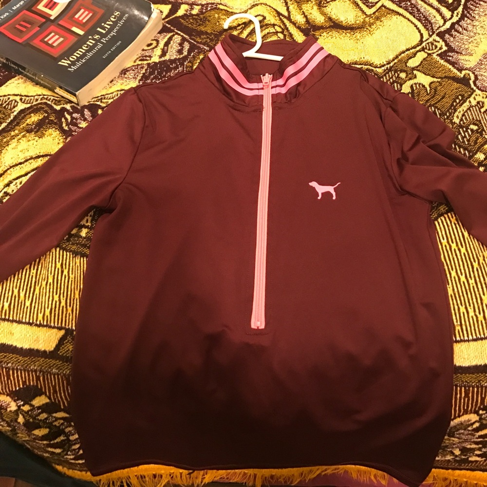 PINK HALF ZIP - Picture 1 of 3