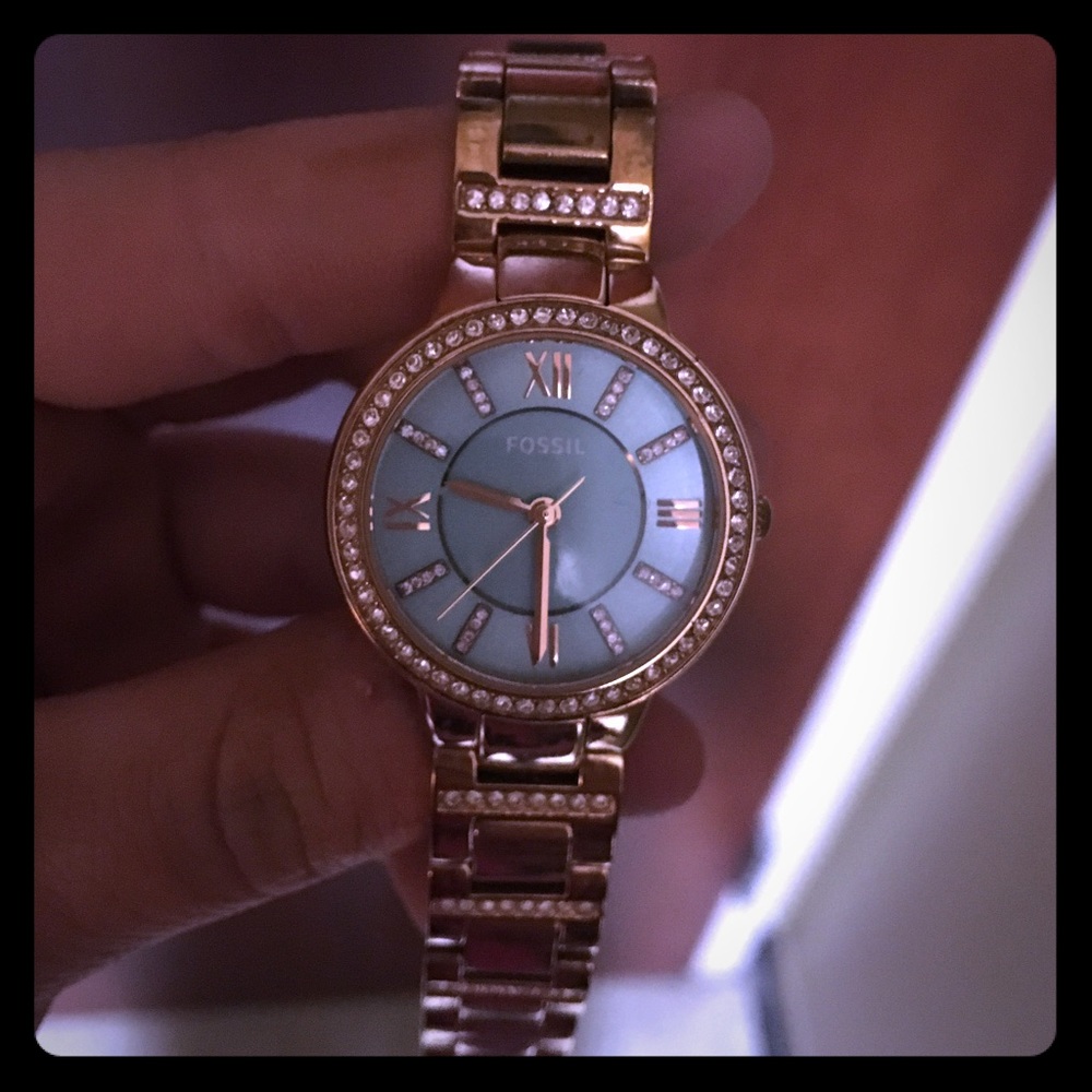 Tiffany Blue Fossil Watch $75