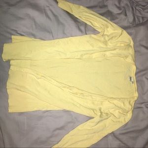Yellow button sweater