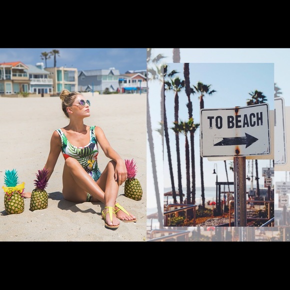 Neon yellow ring thong flat sandal - Picture 7 of 8