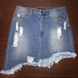 Slant Cut Skirt (fashion nova)