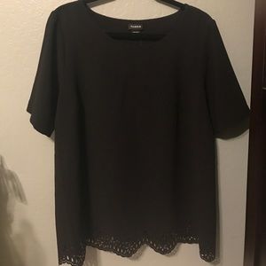 Torrid Crepe Laser Cut Blouse