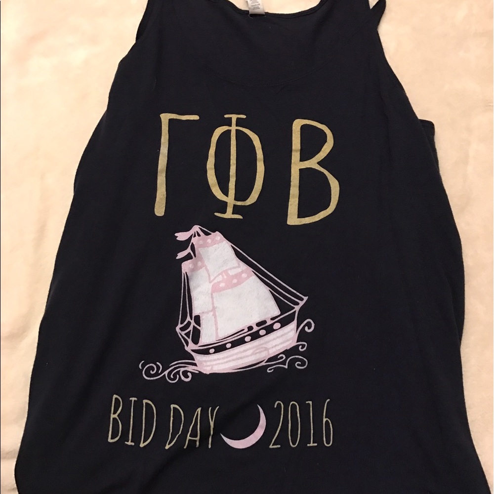 Gamma Phi Beta Bid Day tank 2016