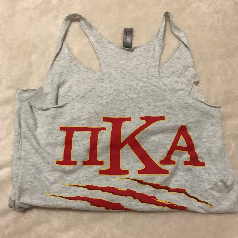 Pi Kappa Alpha light grey tank top