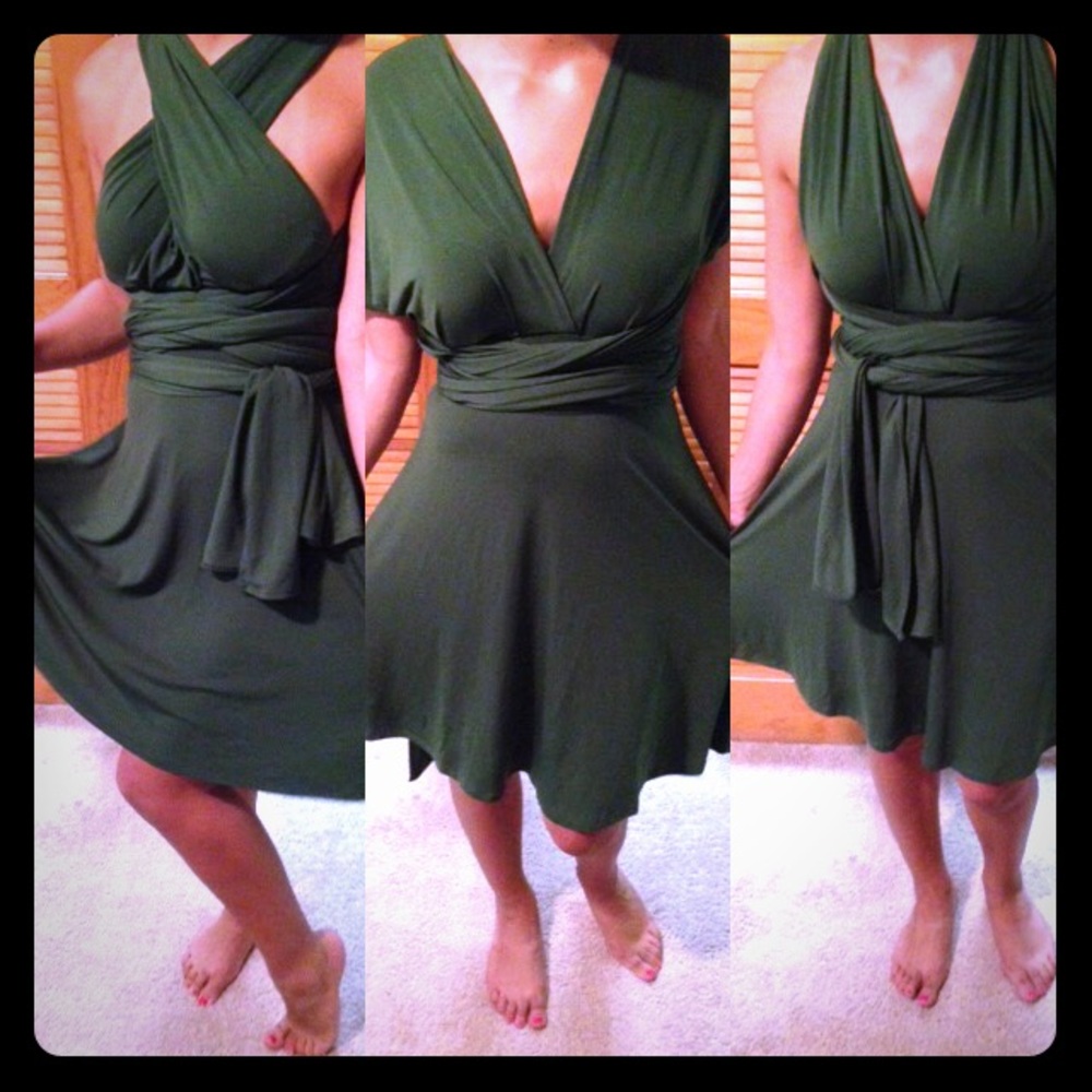 🆕🆕Green Convertible Wrap Dress 🆕🆕