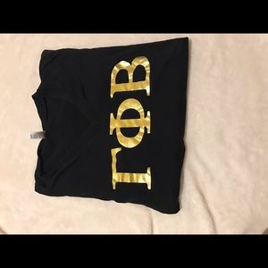 Chico State Gamma Phi Beta t shirt w gold letters