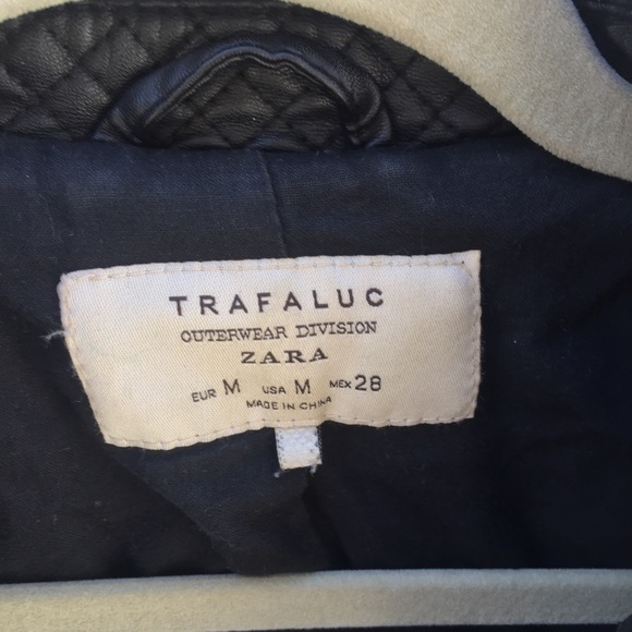 ❌SOLD❌ Zara Black Quilted Leather Moto Jacket - Picture 2 of 8