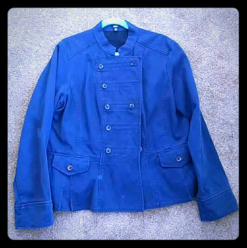 Military style navy jacket