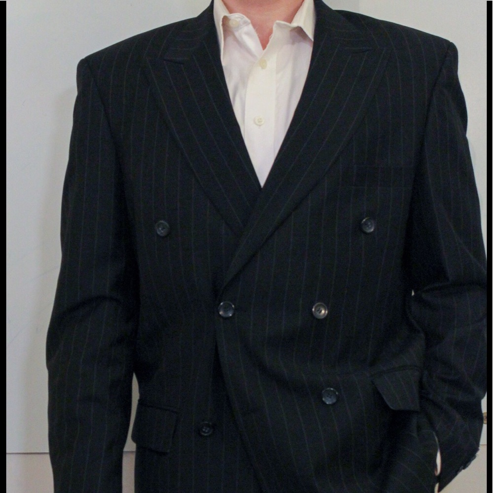 Giorgio Cerruti double breasted pinstripe suit