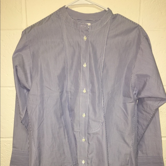 Thomas Mason for J.Crew Collarless Tuxedo Shirt - Picture 2 of 3