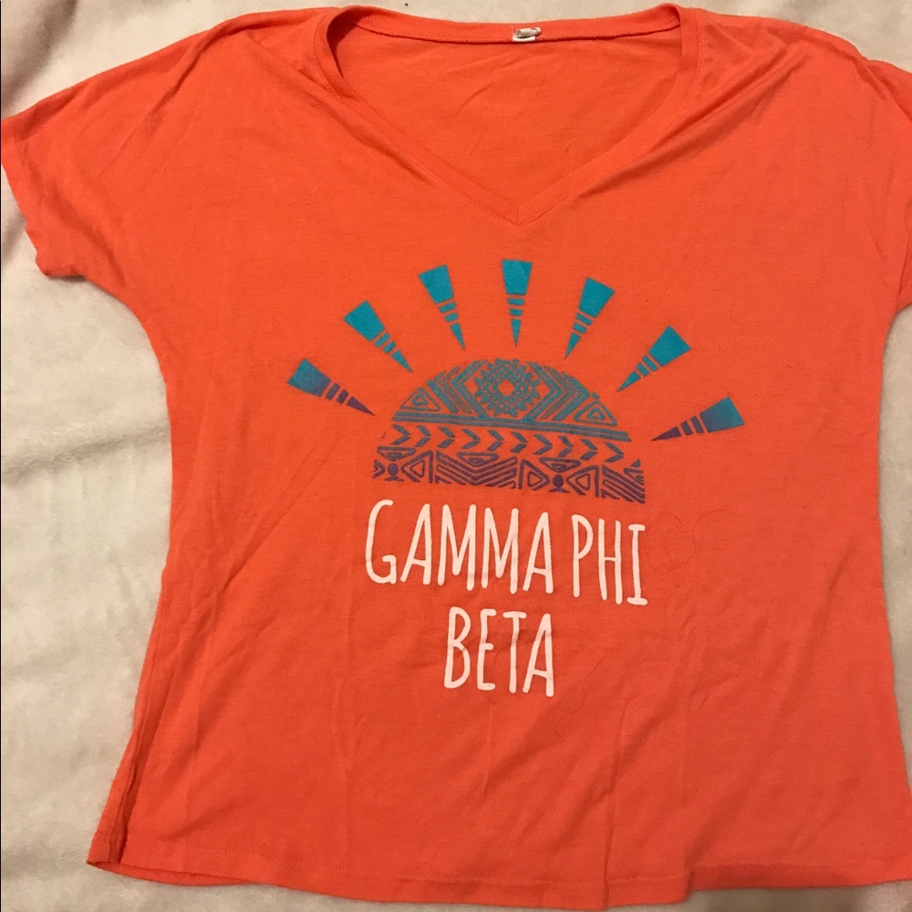 Gamma Phi Beta coral bid day top