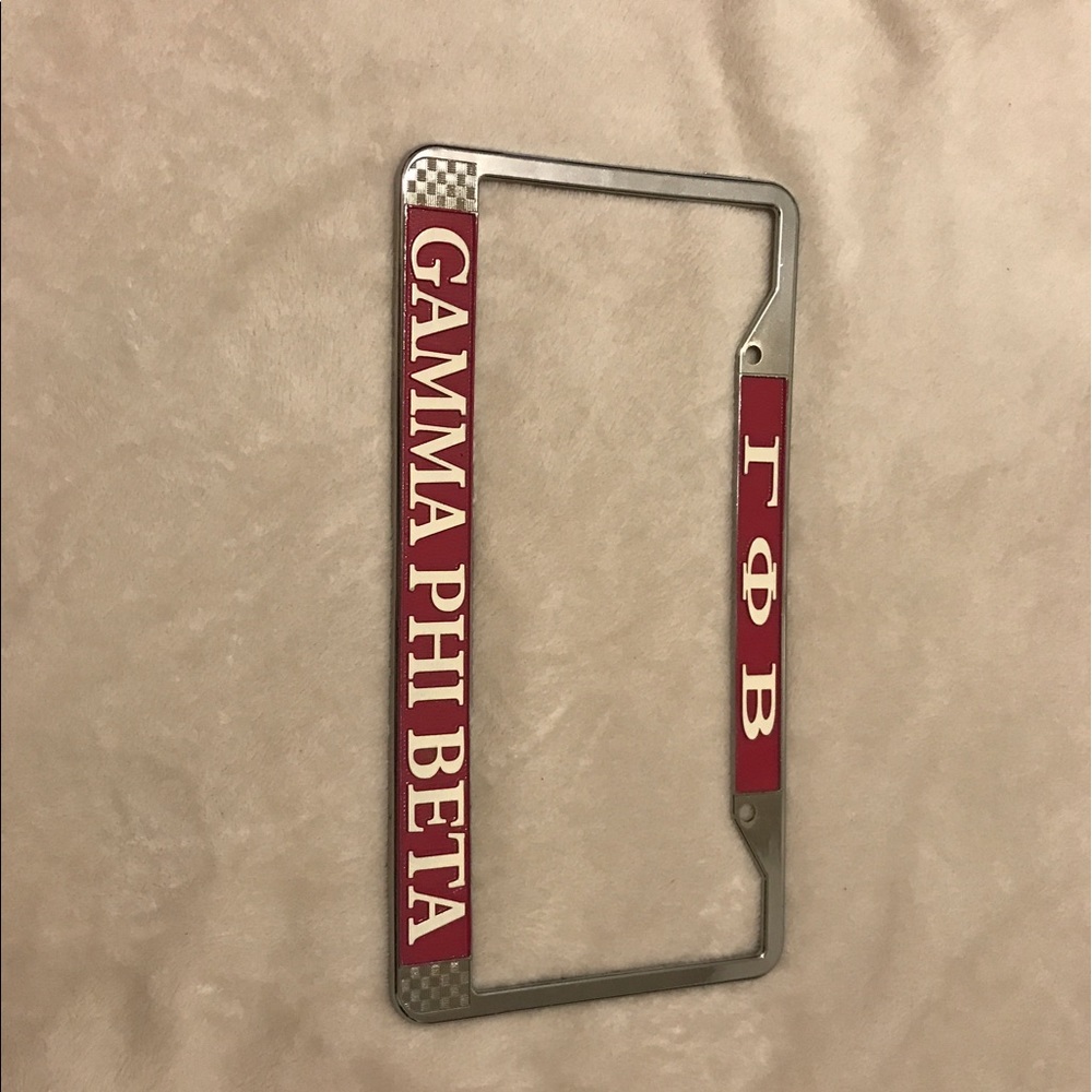 Gamma Phi Beta license plate frame