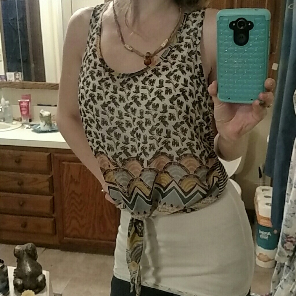 Cute patterned crop top living doll brand