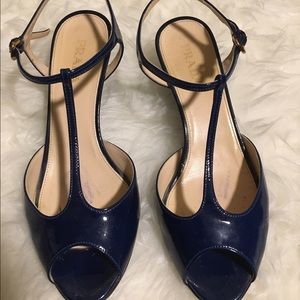 Authentic Prada T-strap wedges