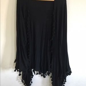 Black Tasseled Coverup