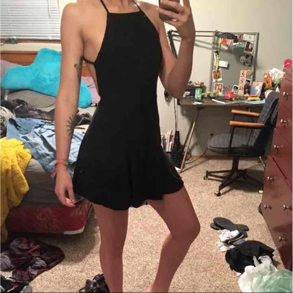 Strappy fit and flare dress