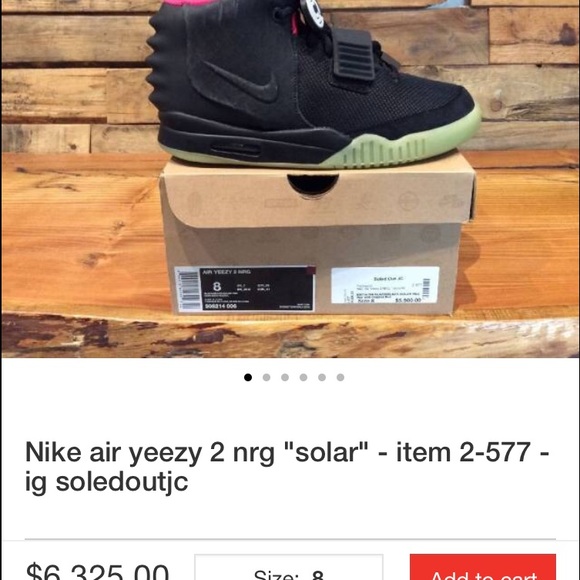 Nike Air Yeezy 2 Solar Red Authentic.