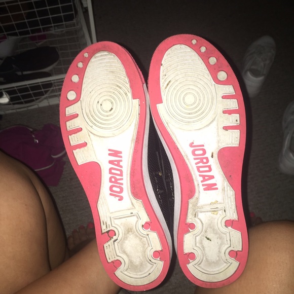 Black, white, coral Nike Jordan Sky High low tops - Picture 4 of 4