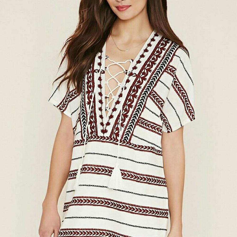 Forever 21 Contemporary Lace -up Dress