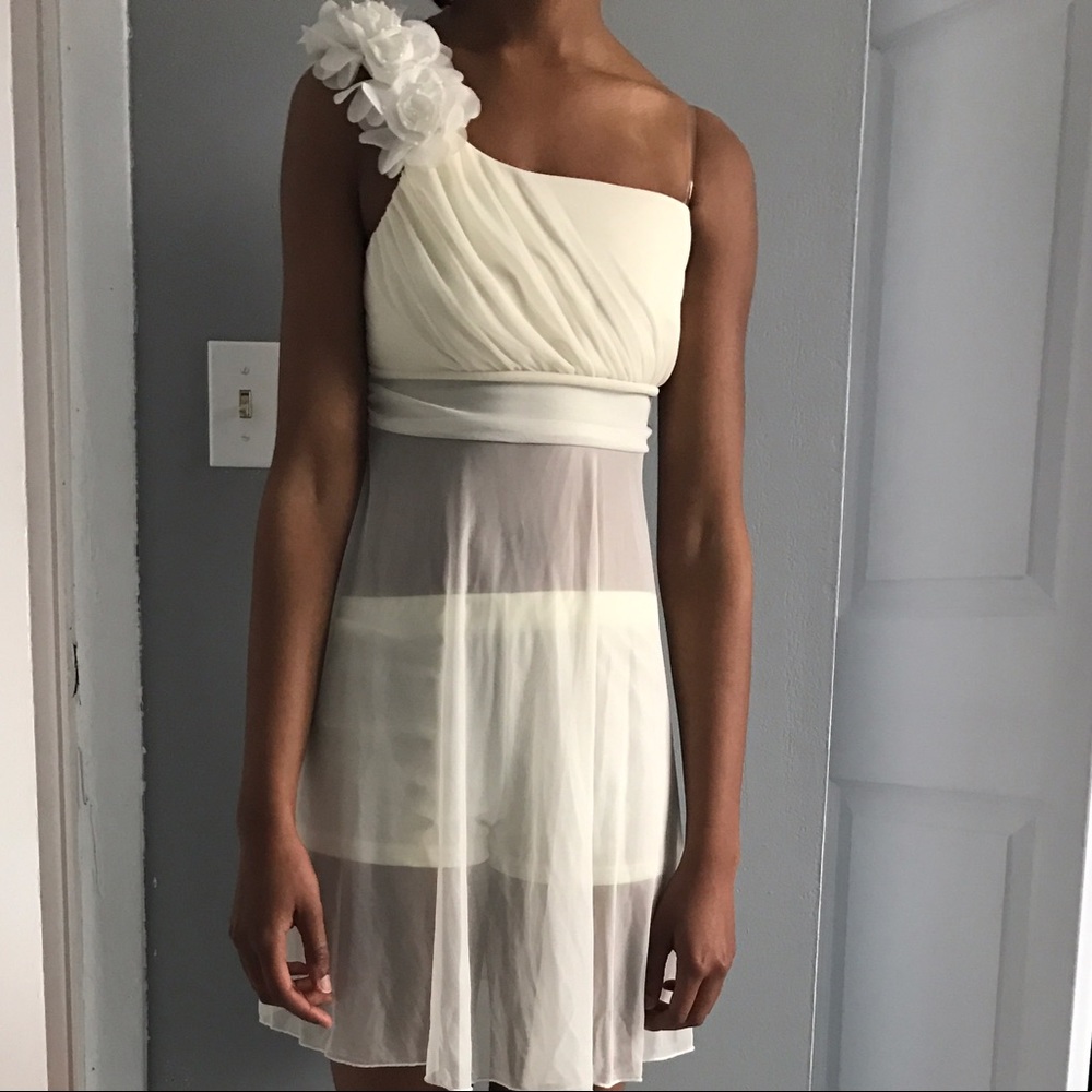 Cream Sheer Dance Costume