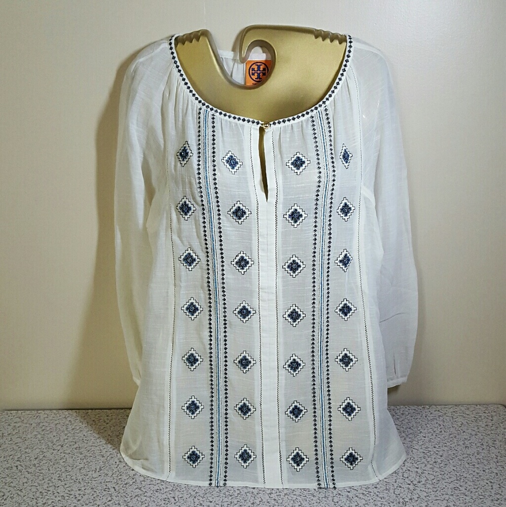 Tory Burch beaded blouse