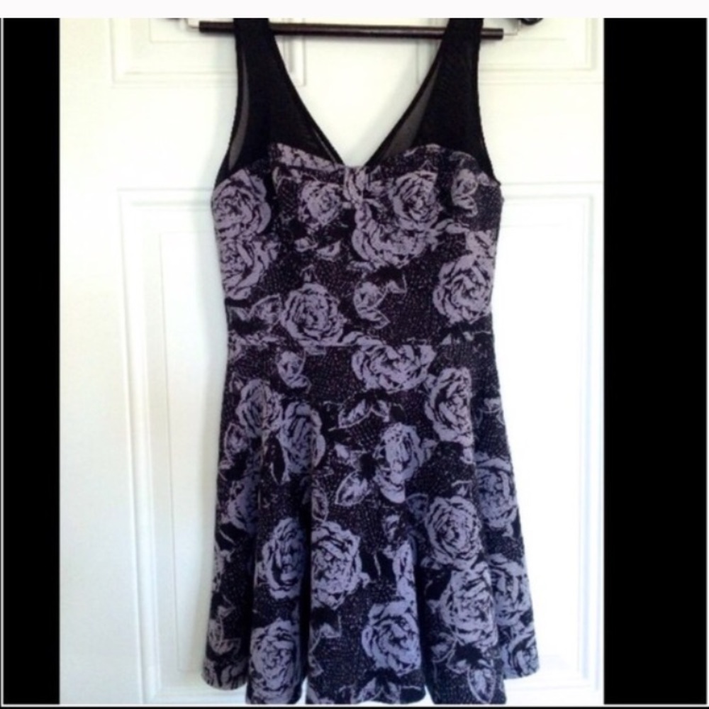 Grey and black scatter dress.