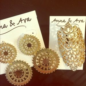 🌹HOST PICK 🌹🥂🥂Gold Earring & Ring Set- NEW!