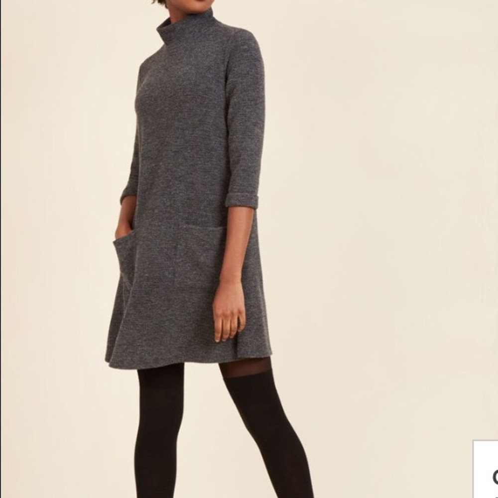 ModCloth Destination Declaration Dress Charcoal