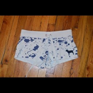VS Pink Paint Splatter Shorts