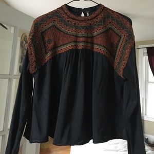 Free People black shirt