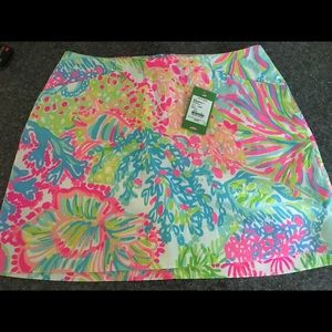 Lilly Pulitzer Skort sz 4 marigold in Lovers coral