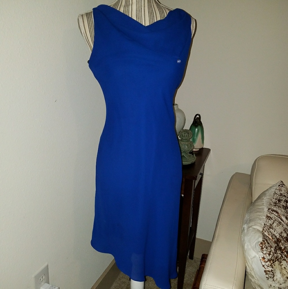 blue cocktail dress