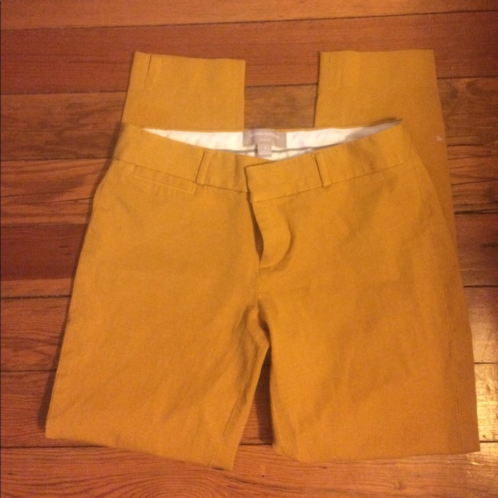 Banana Republic Mustard Yellow Sloan Fit Pants