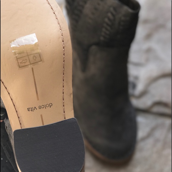 Suede Laser Cut Distressed High Bootie - Picture 6 of 7