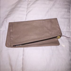 Tan fold over clutch!