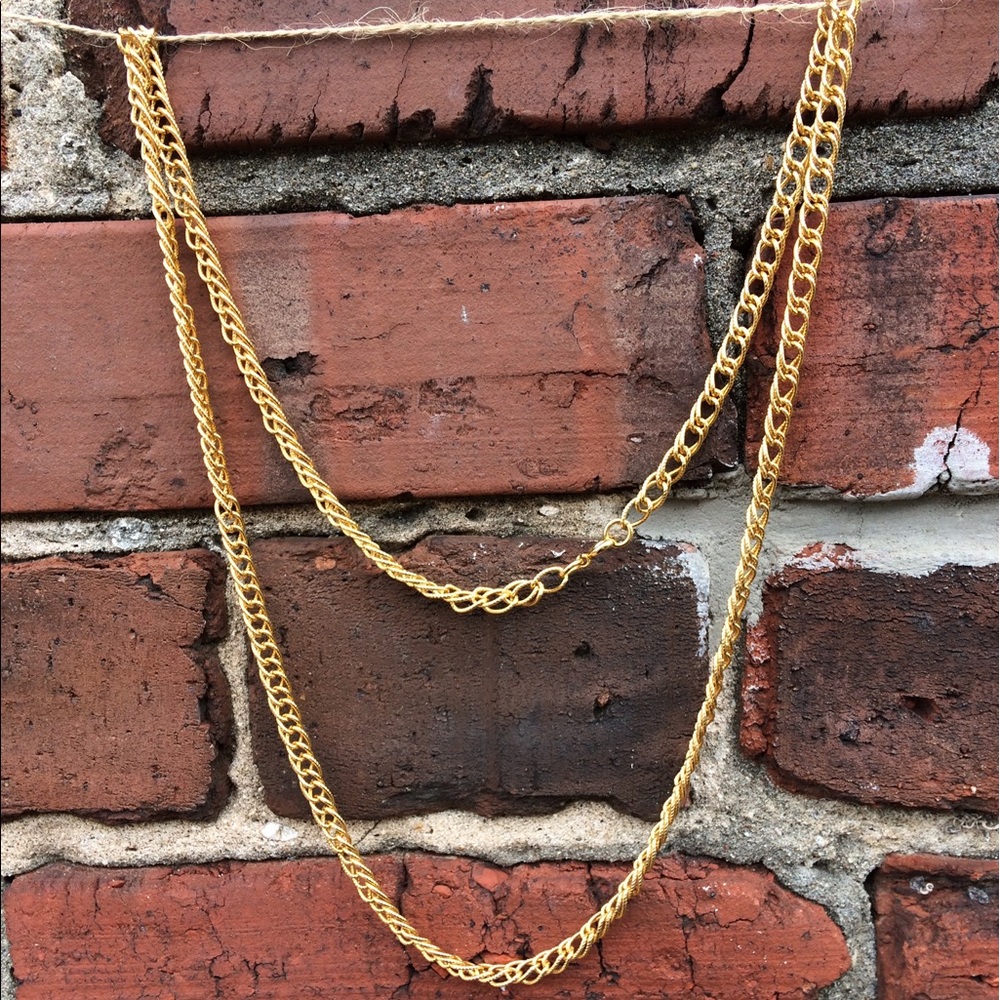 Gold chain fashion necklace
