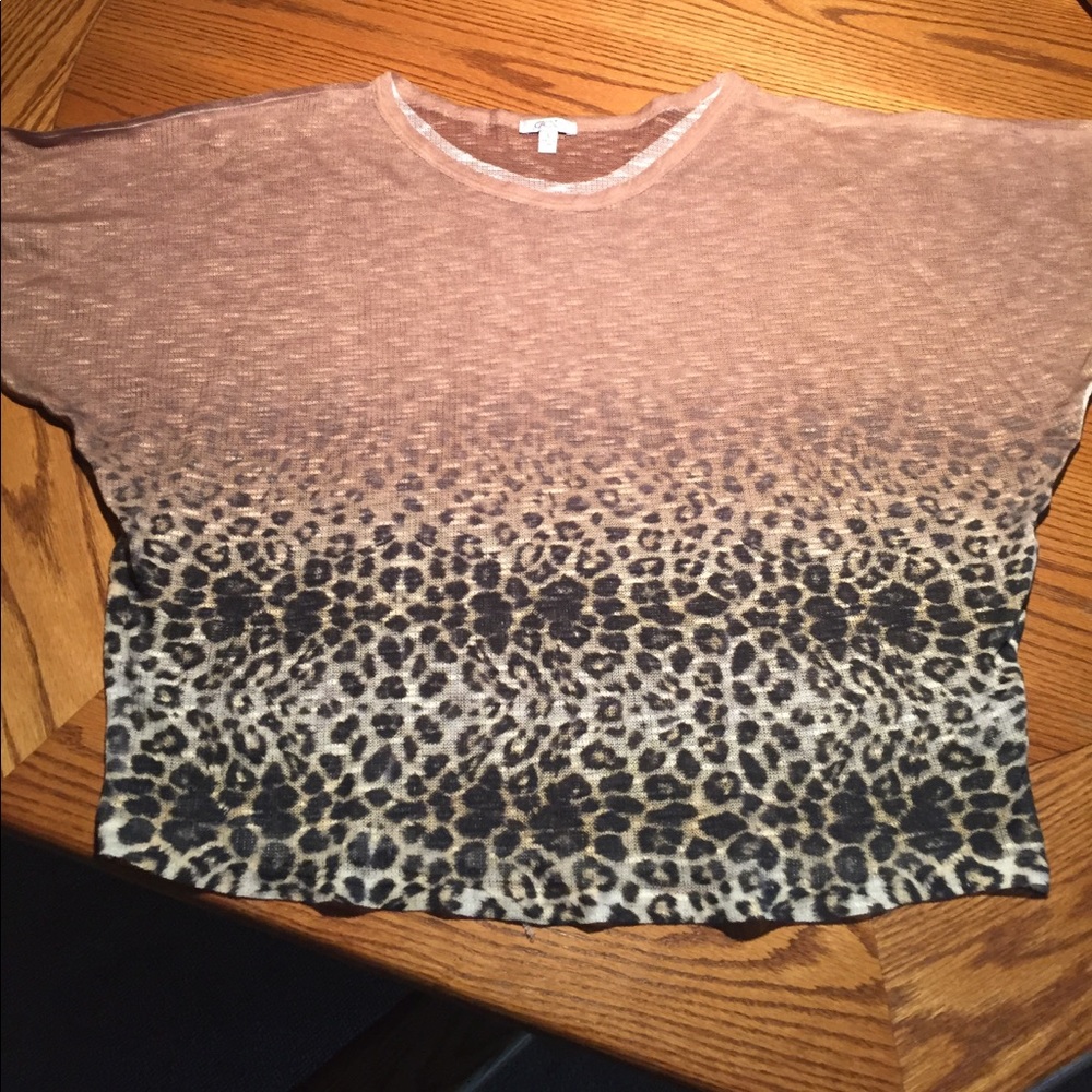 Leopard dolman sleeve top