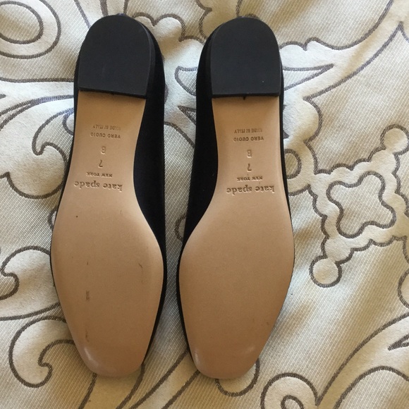 NEVER WORN Kate Spade Ballet Flats w/crystal bow - Picture 3 of 4
