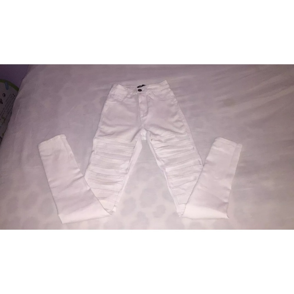 Women Denim Skinny Ripped Stretch Jeans