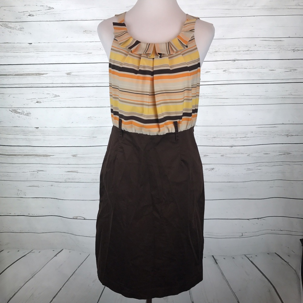 New York & Company dress sheath brown career